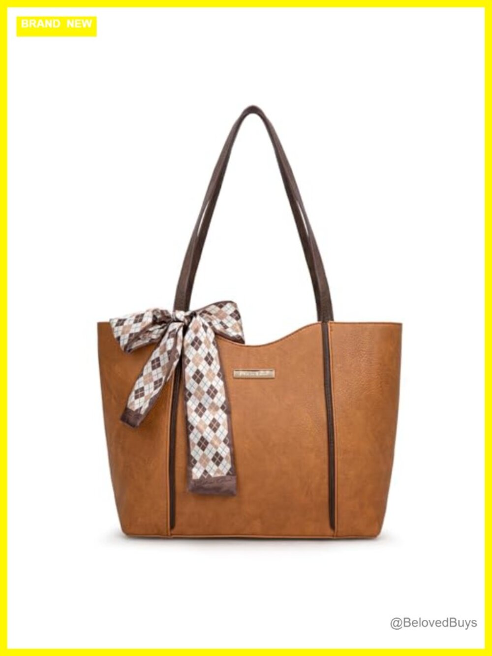 Milan Chiva Vegan Leather Tote Bag with Zipper Large Handbag Shoulder Purse